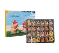 Holiday Countdown Calendar - ABS, 10.24x7.09in Vacation Countdown Calendar Capybara Figurine Set Festive Display | Decorative Ornament, Christmas Countdowns Toy For Home, Living Room, School, Party