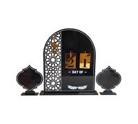 Holiday Countdown Sign - Middle Eastern Countdown Decor | Desktop Size Display with Manual Date Tracker, Acrylic Ornament with Elegant Finish, Festive Advent Category Accent for Mantel Shelf Dining Ta