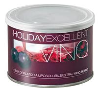 Holiday Depilatori | Cera Depilatoria Liposolubile EXCELLENT Vino 400 ml (Box 24 Barattoli)