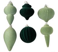 Holiday For Tree Hanging Ornament - Palla floccata con finitura in velluto, design europeo in plastica per un uso stagionale prolungato (B)