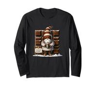 Holiday GNOME for Men And Boys Love Chocolate And Hot Cocoa Maglia a Manica