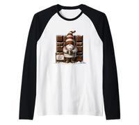 Holiday GNOME for Men And Boys Love Chocolate And Hot Cocoa Maglia con Maniche Raglan