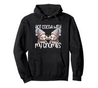 Holiday Gnomes with Hot Cocoa Mugs Funny Saying for Winter Felpa con Cappuccio