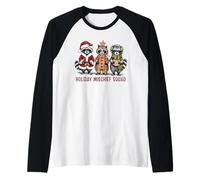 Holiday Mischief Squad Raccoon Natale Famiglia Corrispondenza Maglia con Maniche Raglan