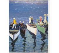 Holiday on the Hudson Notebook: George Luks (c. 1912) | American Realism Waterfront Art Journal | 100 Lined Pages