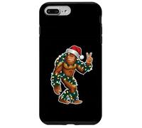 Holiday Sasquatch con luci di Natale e cappello di Babbo Natale segno della pace Custodia per iPhone 7 Plus/8 Plus