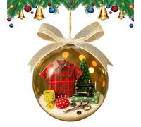 Holiday Sewing Snow Globe Ornament, Vintage Sewing Machine Christmas Tree Decoration, Christmas Sewing Snow Globe Ornament, Unique Gift For Sewists Or Families,Friends (A-1)