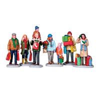Holiday Shoppers set of 6 Caddington Village Lemax Cod 92683
