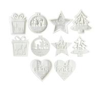 Holiday Silicone Molds - 5-Piece Easy Release Tree Heart Star Funny Casting | Aromatherapy Christmas Resin Molds for Resin Wax Plaster Home Decor Ornaments Party Favors Holiday New Year