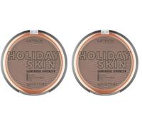 HOLIDAY SKIN luminous bronzer #020-off to the island 8 gr (Confezione da 2)