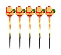 Holiday Solar Lights - Outdoor LED Waterproof Decor | Pack of 5 Solar Powered Lamps with Bright LED Adjustable Stakes for Pathways Living Rooms and Festive Parties, 16,14 x 1,57 x 1,57 pollici