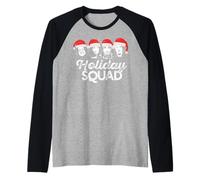 Holiday Squad Tlaib AOC Omar Pressley A.O.C. Meme di Natale Maglia con Maniche Raglan