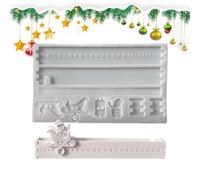 Holiday - Stampo per calendario con conto alla rovescia, in silicone, per cioccolato, 25 giorni, per sapone, cera per candele, feste, corsi d'arte per adulti
