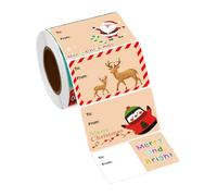 Holiday Sticker Roll - 500 Count Christmas Labels, Assorted Festive Designs, Easy Peel & Stick, Gift Wrapping Essentials, Creative Use for Paper Crafts, Cards, Scrapbooks, Desks