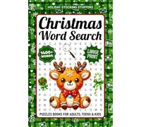 Holiday Stocking Stuffers For Teens : Christmas Word Search Books Large Print: Themed Wordsearch Puzzles Book For Adults & Kids, Fun White Elephant Gift Ideas For Women & Men