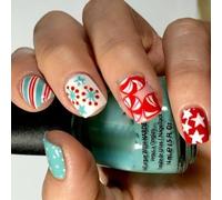 Holiday Twist Pattern Persist Zoccoli Breve Quadrato Finitura Opaca Ghiaccio di Natale Punto di danza popolare ABS Fraudolento Riciclabile Natale Fraudolento