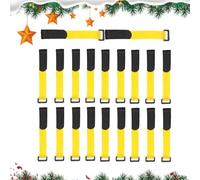 Holiday Wreath Straps - Nylon Adjustable Fasteners, Decorative Garland Bands | 15x2cm Reusable Design with Secure Hold, Festive Attachment Set for Stairs Railings Fences Mantles Home Office School