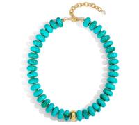 HolidayQbee Collana con perline da donna con perline grosse collana girocollo Boho ovale perline collane moda moda moda estate spiaggia gioielli regali, Resina, Non pietra preziosa