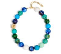 HolidayQbee Collana con perline grosse per le donne collana girocollo con perline grandi colorate alla moda alla moda estate boho grandi collane con perline da spiaggia vocazione vacanza gioielli