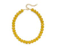 HolidayQbee - Collana con perline per donne, stile boho, con gemme, collana chunky con perle grandi, collana alla moda estiva, gioielli, regali, 17.3 inches (adjustable up to 20.8 inches), Resina, Non
