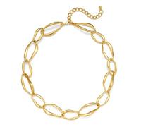 HolidayQbee Collana da donna in oro, ipoallergenica e resistente allo sbiadimento, gioiello alla moda per ogni occasione