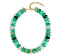 HolidayQbee Collana di perline per le donne Boho Bead Chunky collana grande collana di perline moda moda estate collane colorate vacanze vocazione gioielli regali, 17.3+3.5 Inches, Resina, Non pietra