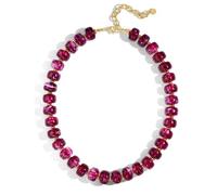 HolidayQbee Collana di perline per le donne Boho Bead Chunky collana grande collana di perline moda moda estate collane colorate vacanze vocazione gioielli regali, Resina, Non pietra preziosa
