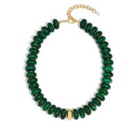 HolidayQbee Collana di perline per le donne Boho Bead Chunky collana grande collana di perline moda moda estate collane colorate vacanze vocazione gioielli regali, 17.3"+3.5", Resina, Non pietra