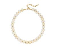 HolidayQbee Collana di perline per le donne Boho Bead collana di pietre preziose grande collana di perline moda moda estate collane gioielli regali, Ottone, Nessuna pietra preziosa