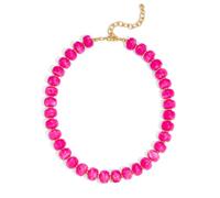 HolidayQbee Collana di perline per le donne Boho Bead Gemstone Chunky collana grande collana di perline moda moda estate collane gioielli regali, 17.3+3.5 inches, Resina, Non pietra preziosa