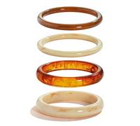 HolidayQbee Set di braccialetti in resina da donna, eleganti, alla moda e durevoli, gioielli alla moda multicolore, perfetti per stratificare e tutte le occasioni, accessorio comodo e leggero