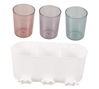 HOLIDYOYO 1 Set Porta della Tazza di spazzolino a Parete Titolari coperture igiene Piccolo Magnetico Chiave Adulti Titolare in Piedi Porta Appeso di spazzolino da Denti plastica