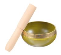 HOLIDYOYO 1 Set Rame di meditazione yoga campana tibetana spirituale cantando meditazioni chakra colore ciotola del suono della preghiera ciotola per le di preghiera Metallo Giallo