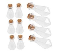 HOLIDYOYO 10 Pezzi Mini Bottiglie Trasparente con Tappo in Sughero Barattoli per Decorazioni DIY Contenitori Multifunzionali per Bomboniere Incantesimi e Conservazione
