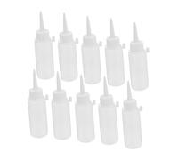 HOLIDYOYO 10pezzi Bottiglie Plastica Trasparenti con Puntale Applicatore per Conservare Colla e Vernice Acrilica Tappi Sicurezza Inclusi per Progetti Artigianali e Fai da Te