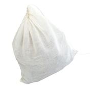 HOLIDYOYO 1pezzi Borsa Portaoggetti in Rete Filtrante Coulisse Extra Large Bianca Riutilizzabile Per Conservare Frutta e Alimenti