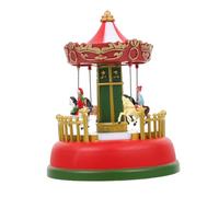 HOLIDYOYO 1pezzi Carillon Giostra Rotante Luce Decorazione da Scrivania in Plastica da Natalizio