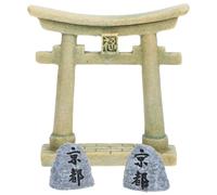 HOLIDYOYO 1set Mini Torii Gate in Resina Decorazione Giapponese Per Acquario E Giardino Statua Miniatura Versatile Per Interni Ed Esterni Accessorio Per Paesaggi Zen E Case Delle Bambole Per