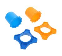 HOLIDYOYO 2 Impostati Protezione Microfono in Silicone Antiscivolo e Antiurto per Ktv Coperture Protettive Resistenti Design Esagonale Anticaduta per Microfoni Wireless Blu e Arancione