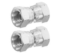 HOLIDYOYO 2 pezzi Adattatore Femmina Idraulico Bsp in Acciaio Inox con Giunto Rotante Uguale Connettore Rapido per Compressore Aria e Tubi Industriali Agricoli e Edilizia Resistente e