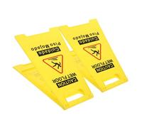 HOLIDYOYO 2 pezzi Cartello Pavimento Bagnato Doppia Faccia Bilingue Giallo Alta Visibilità Segnale A Forma A Pieghevole in PP Resistente per Hotel Negozi e Scuole