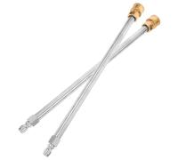 HOLIDYOYO 2 Pezzi High Pressure Washer Wand Barra di Prolunga ad Alta Pressione in Acciaio Inox e Rame M22 a 1/4 Pollici, 17 Pollici, per Pressure Washer, Lavaggio Auto e Tetto