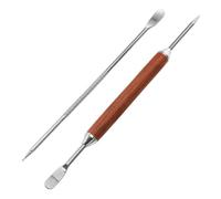 HOLIDYOYO 2 Pezzi Penna Per Latte Art In Acciaio Inossidabile Punto Strumento Ago Per Latte Con Manico In Legno Strumento Per Decorare Ago Per Cappuccino