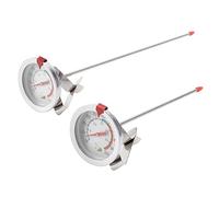 HOLIDYOYO 2 Pezzi Termometro per Frittura con Clip in Inossidabile Lunga Misura Temperatura Carni Varie Resistente e Facile da Fissare al Contenitore