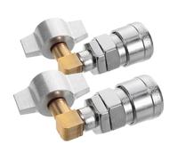 HOLIDYOYO 2 Pezzi Valvola Rapida per Serbatoio Compressa con Gomito Integrato Accoppiatore per Pulizia Camion e Manutenzione Veicoli Connettore per Compressore Argento