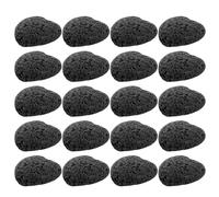 HOLIDYOYO 20 Pezzi Diffusore di Oli Essenziali a Cuore in Pietra Lavica, Nero, Portatile, senza Alimentazione, per Casa e Uso in Movimento