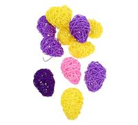 HOLIDYOYO 24pezzi Uova di Rattan Simulato per Decorazioni Pasquali Ornamenti Colorati per Feste di Pasqua e Tematiche Colori Misti Accessori Festivi per Atmosfera