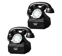 HOLIDYOYO 2pezzi di Telefono Vintage Decorazione Retro per Ufficio e Casa Accessorio Elegante per Collezionisti