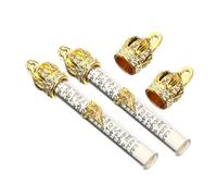 HOLIDYOYO 2pezzi Mezuzah in Metallo Decorazione Religiosa Ebraica Kit Mezuzah Iscrizione Scritture e Stipite per Inaugurazione Casa e Regali Fede