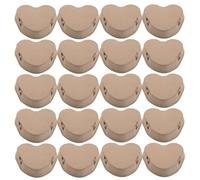HOLIDYOYO 30 Scatole di Cartone per Uova a Forma di Cuore - Vassoio di Cartone Versatile per Accessori per Uova da Fattoria - Supporto a 3 Slot per Campeggio E Frigorifero